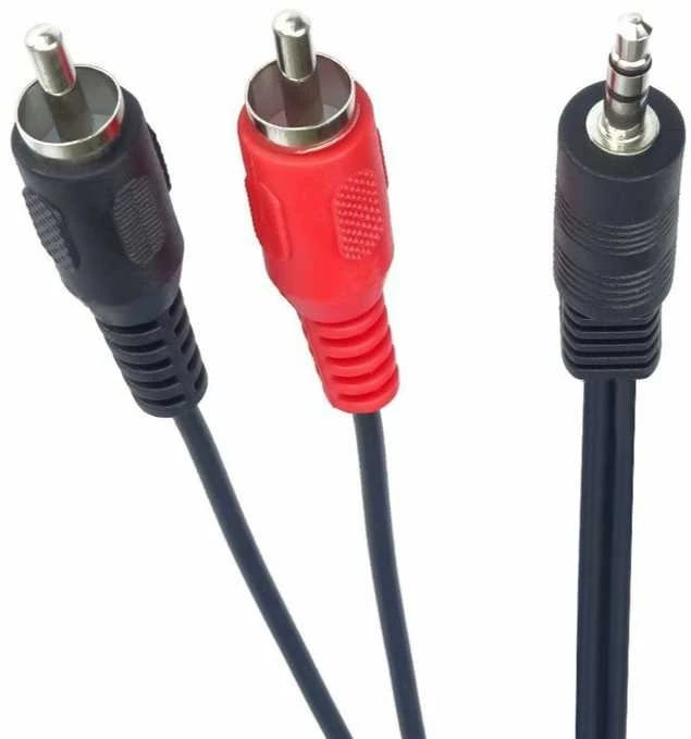 Kabelis PremiumCord Jack 3.5mm - RCA (Cinch) x2 15m juoda (kjackcin15)