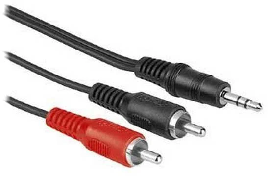 3.5mm į RCA kabelio jungčių vaizdas