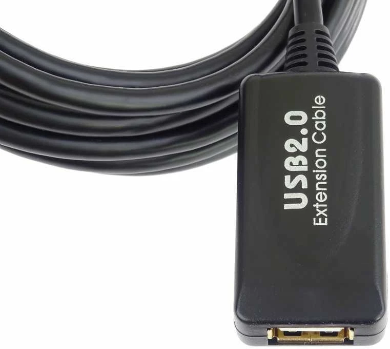 PremiumCord USB-A – USB-A USB laidas 10 m juodas (ku2rep10)