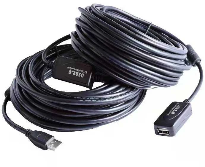 PremiumCord USB-A – USB-A USB laidas 10 m juodas (ku2rep10)
