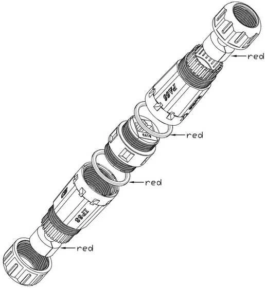 Goobay CAT 6 lauko (IP68) LAN kabelio jungtis neekranuota 44415