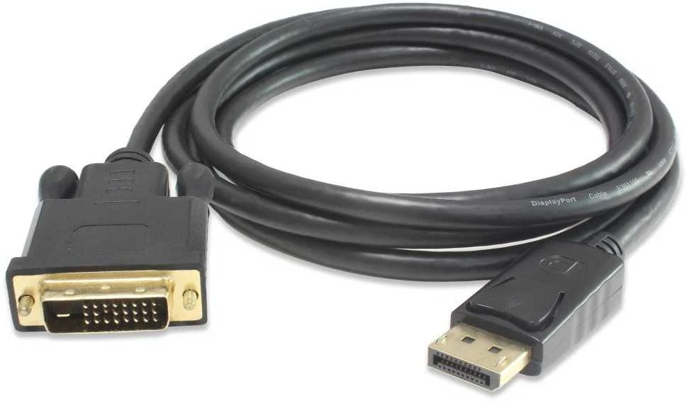 Juodas DisplayPort į DVI-D laidas 1m