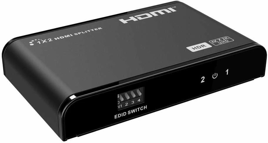PremiumCord PREMIUMCORD HDMI 2.0 skirstytuvas, 1–2 prievadai, 4K x 2K/60Hz, FULL HD, 3D, juoda