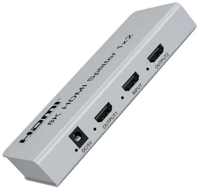 „PremiumCord“ HDMI 2.1 skirstytuvas 1-2 prievadams, 8K@60Hz, 4K@120Hz, 1080p, HDR