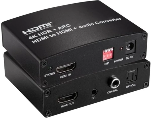 PREMIUMCORD HDMI 4K garso ištraukiklis su garso atskyrimu iki stereo lizdo, SPDIF Toslink, RCA