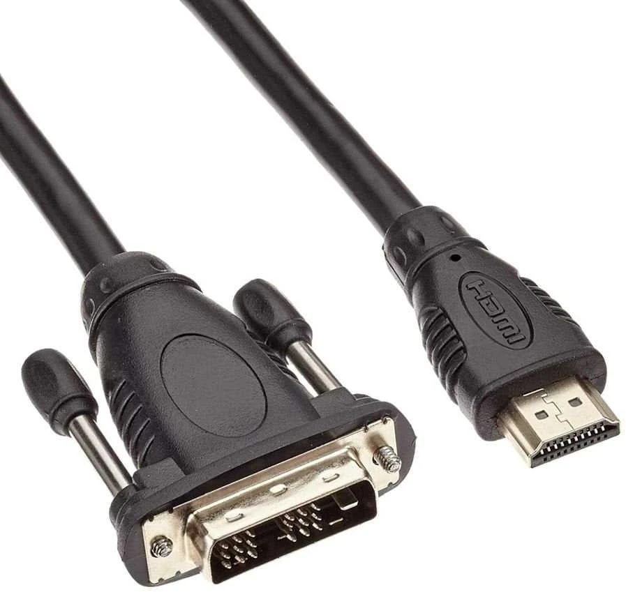 HDMI į DVI-D kabelis su jungtimis