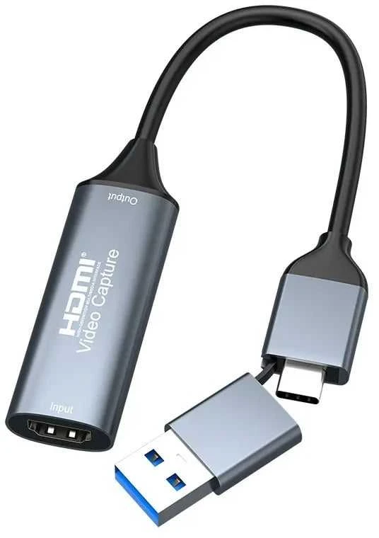 PREMIUMCORD HDMI fiksavimo/įrašymo įrenginys vaizdo / garso signalui įrašyti į kompiuterį su USB 3.0 ir USB-C jungtimi