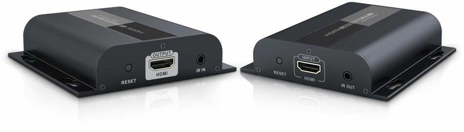 „PremiumCord“ HDMI RJ-45 AV signalo perdavimo sistema, Juodas (khext120-1)