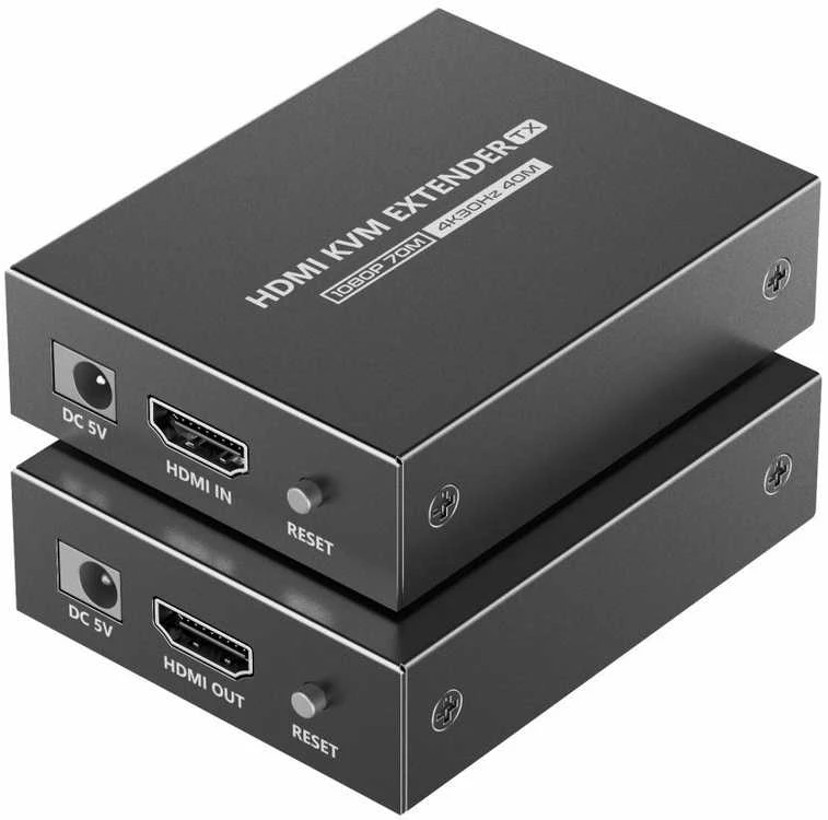 PremiumCord HDMI KVM ilgintuvas 4K ir FULL HD 1080p 70 m atstumu su USB perdavimu