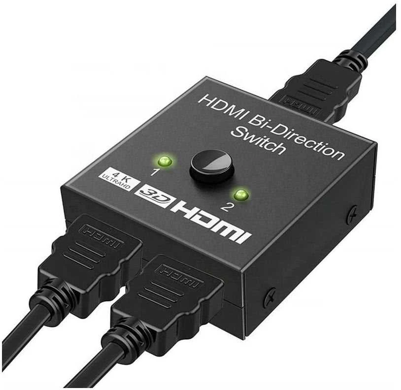 HDMI dvikryptis jungiklis su LED indikatoriais