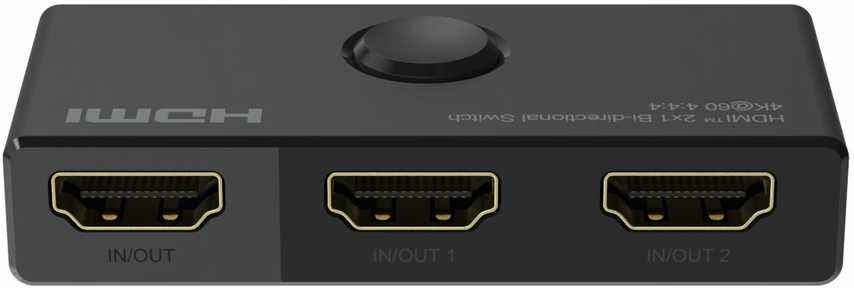 PremiumCord HDMI perjungiklis 4K@60Hz YUV 4:4:4, FULL HD 1080P, 3D dvikryptis 2-1 arba 1-2