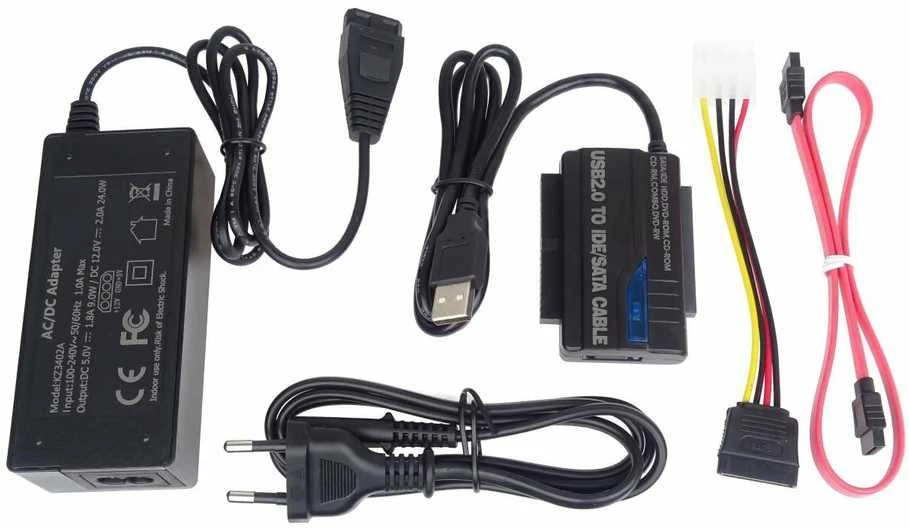 „PremiumCord“ – USB 2.0 IDE + SATA ryšys su „Cavi“ ir „Rete“ maitinimo šaltiniu