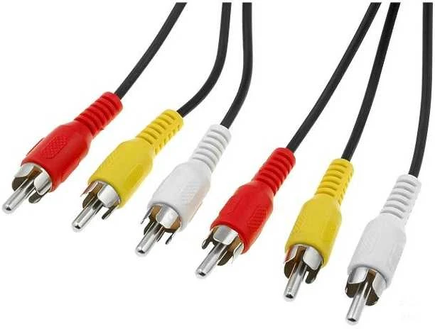 RCA 3x3 AV kabelio jungtys