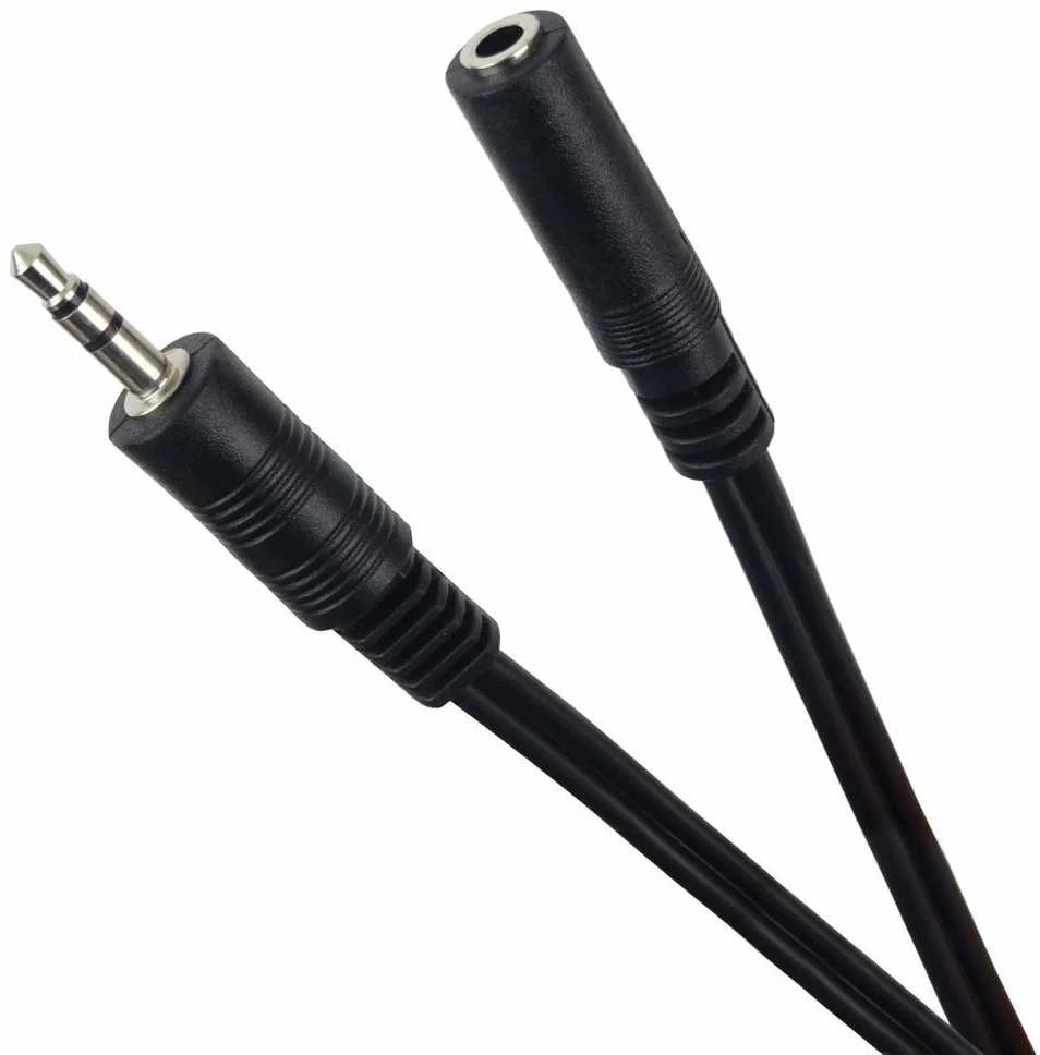 Stereo 3.5mm prailgintuvo kištukas ir lizdas