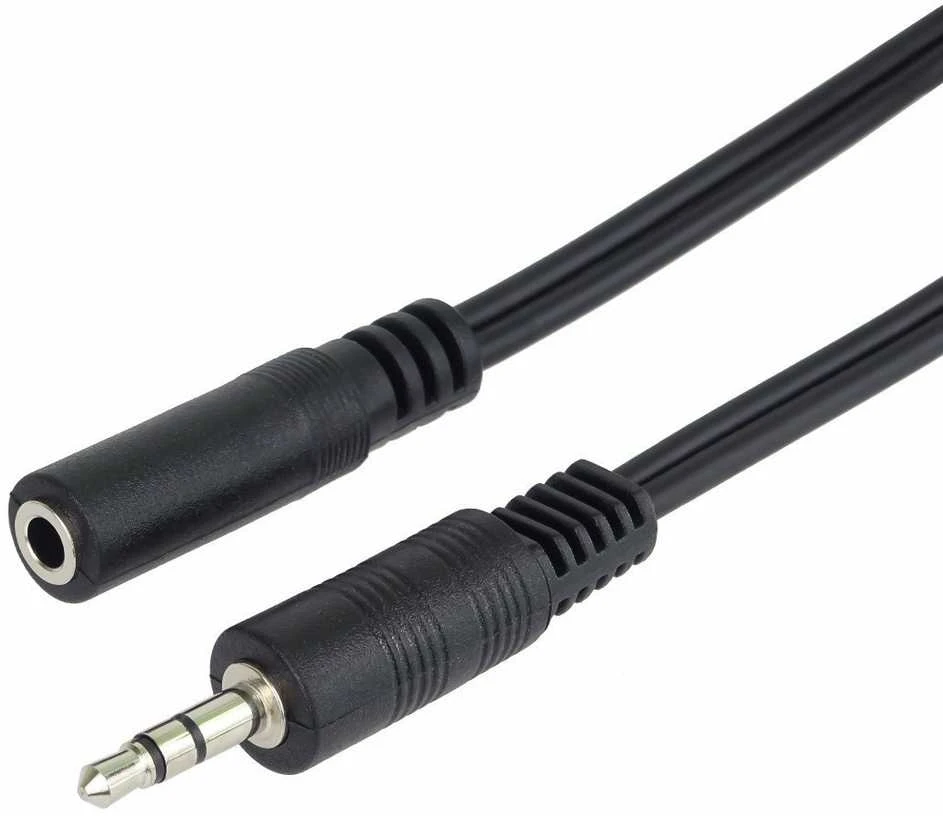 Kabelis PremiumCord Jack 3.5mm - Jack 3.5mm 2m juoda (kjackmf2)