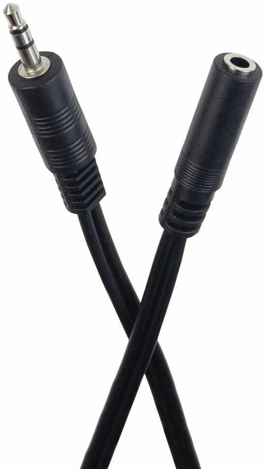 Kabelis PremiumCord Jack 3.5mm - Jack 3.5mm 2m juoda (kjackmf2)