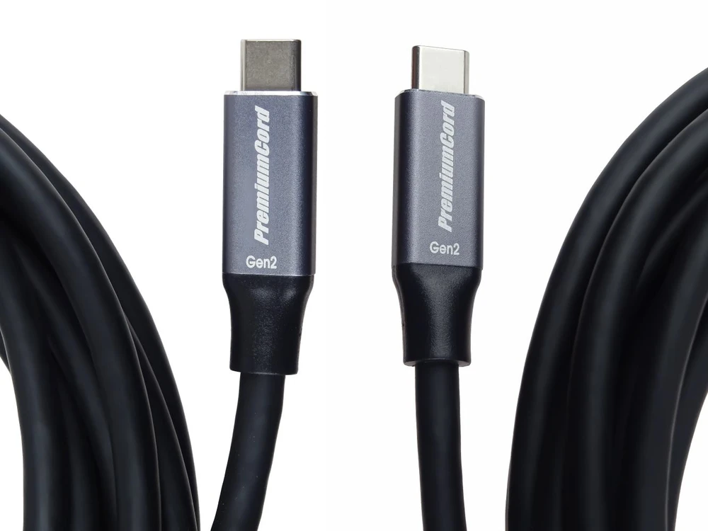 PremiumCord ku31cr5 - Juodas USB-C Cable, 5 m