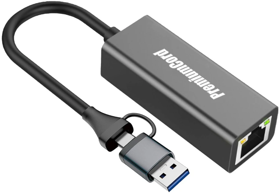 PremiumCord ku31ether07 – USB-C į USB-A adapteris, 15 cm