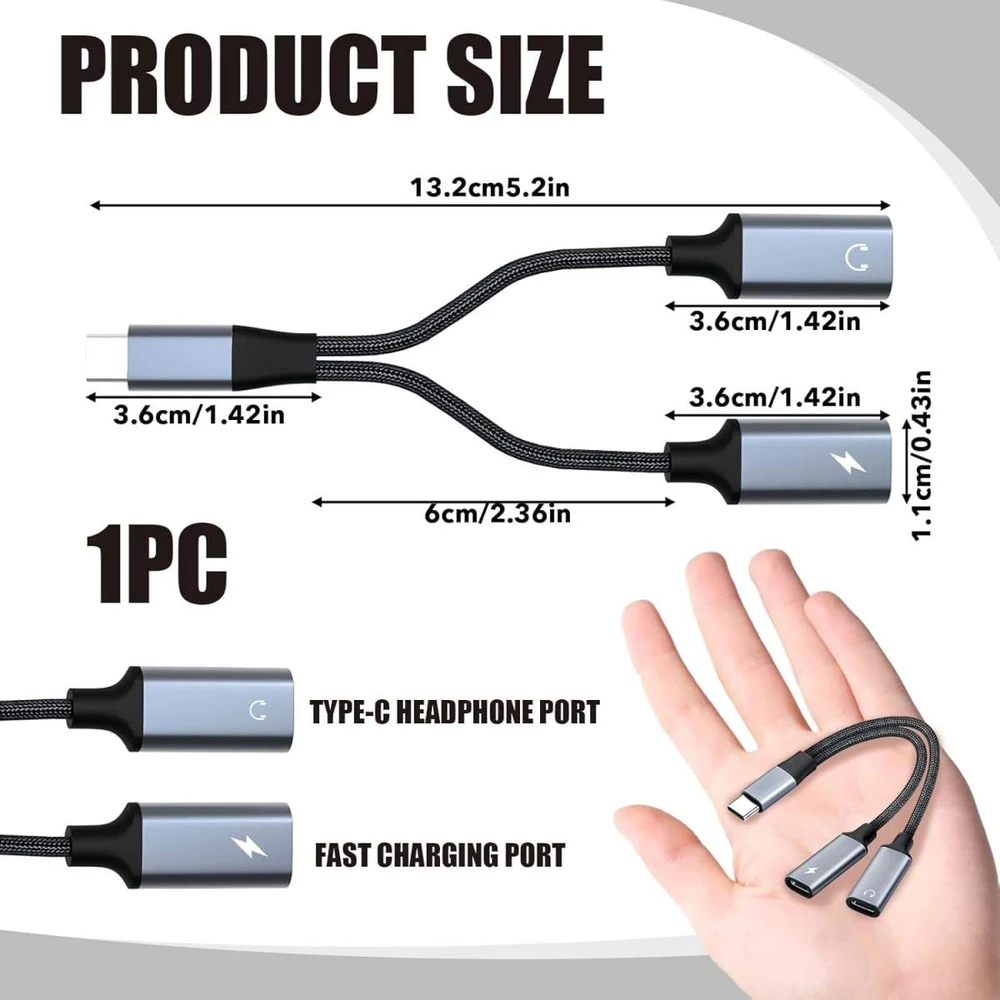 PremiumCord ku31zvuk06 - 2-in-1 USB-C Adapteris