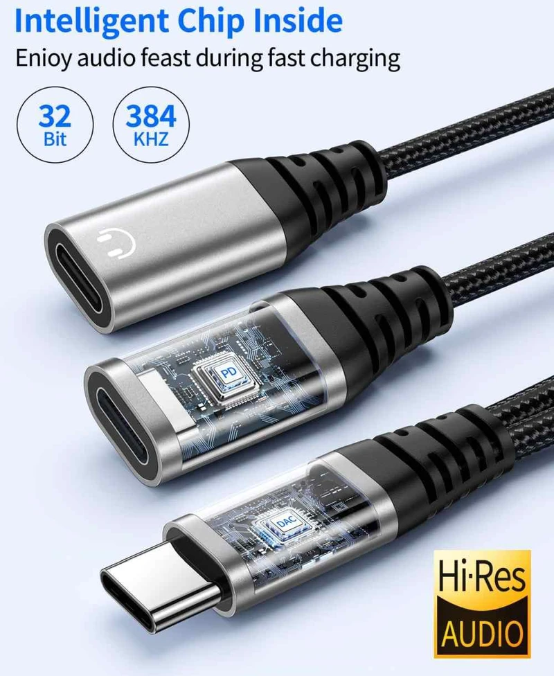 PremiumCord ku31zvuk06 - 2-in-1 USB-C Adapteris