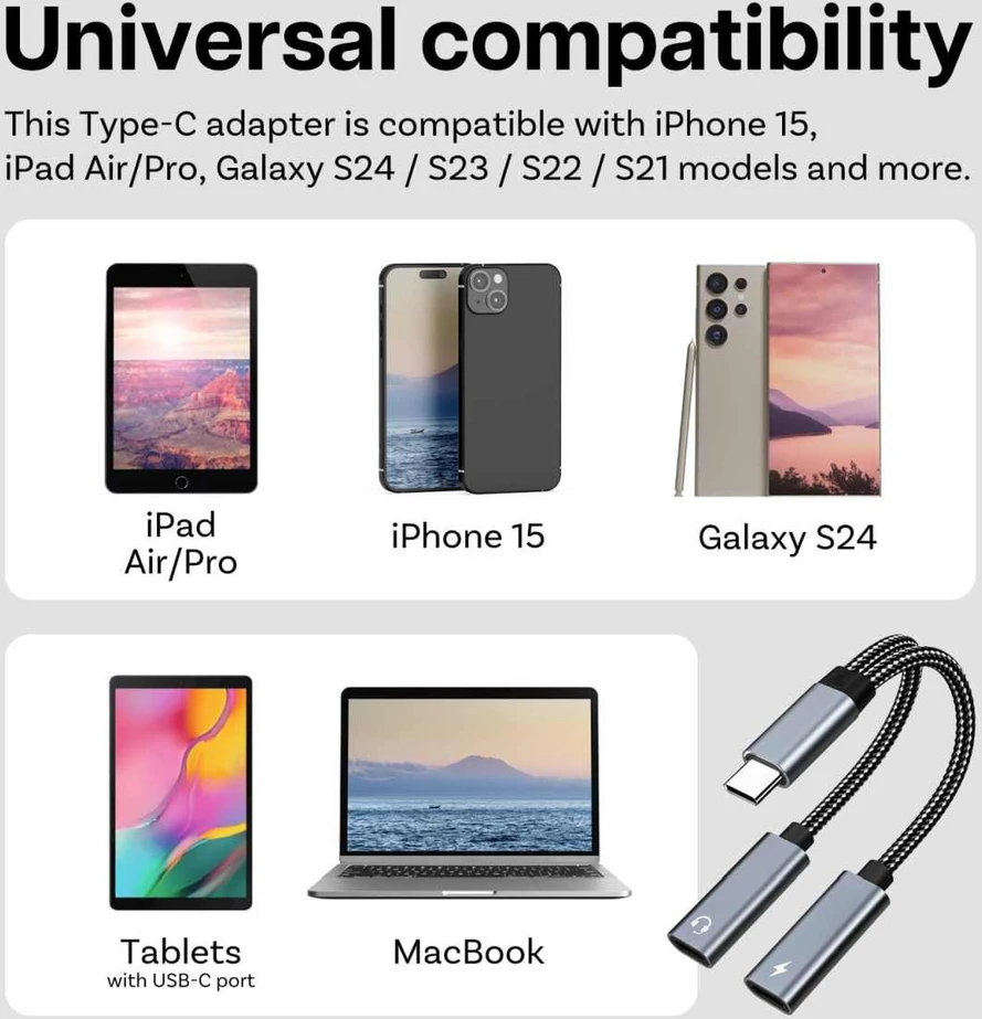 PremiumCord ku31zvuk06 - 2-in-1 USB-C Adapteris