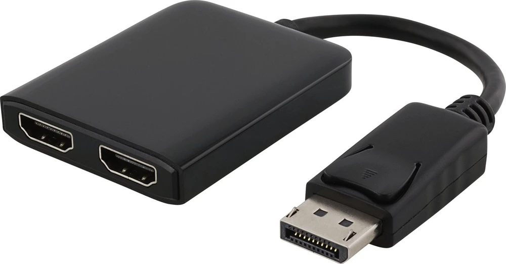 PREMIUMCORD adapteris DisplayPort – 2x HDMI, MST, plėtinys + veidrodis + 2 vaizdai, 4K*2K@30Hz