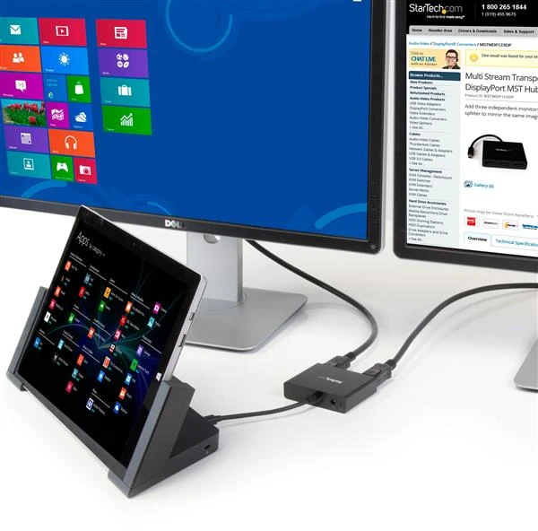 PREMIUMCORD adapteris DisplayPort – 2x HDMI, MST, plėtinys + veidrodis + 2 vaizdai, 4K*2K@30Hz