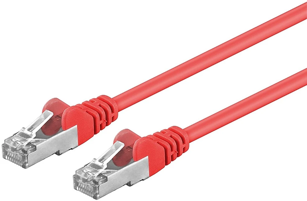 PremiumCord PREMIUMCORD Patch kabelis CAT6a S-FTP, RJ45-RJ45, AWG 26/7 0,5m raudona