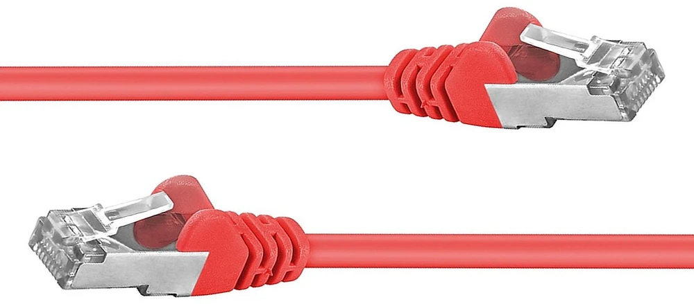 PremiumCord PREMIUMCORD Patch kabelis CAT6a S-FTP, RJ45-RJ45, AWG 26/7 0,5m raudona