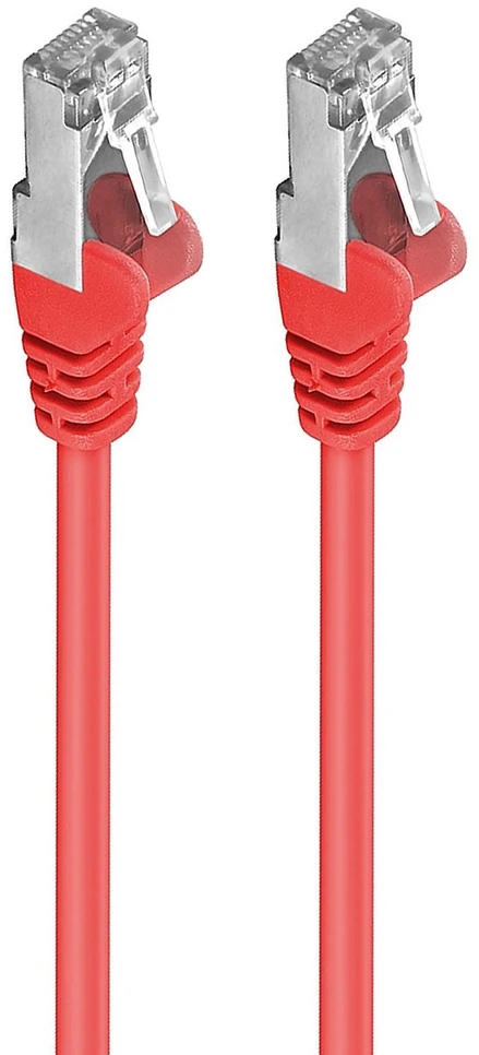 PremiumCord PREMIUMCORD Patch kabelis CAT6a S-FTP, RJ45-RJ45, AWG 26/7 0,5m raudona