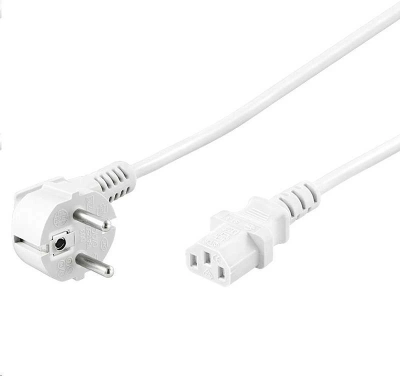 PremiumCord 230V maitinimo laidas prie kompiuterio 2m baltas