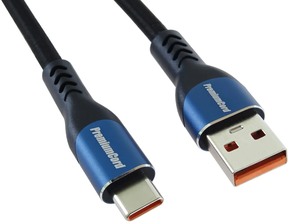 Kabelis USB PremiumCord USB-A - USB-C 1.5 m Mėlyna (ku31cy15)