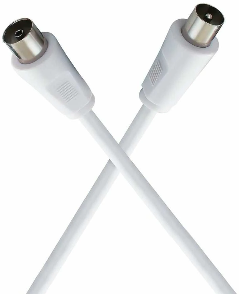 Kabelis PremiumCord Antena 5m balta (ktmf05)
