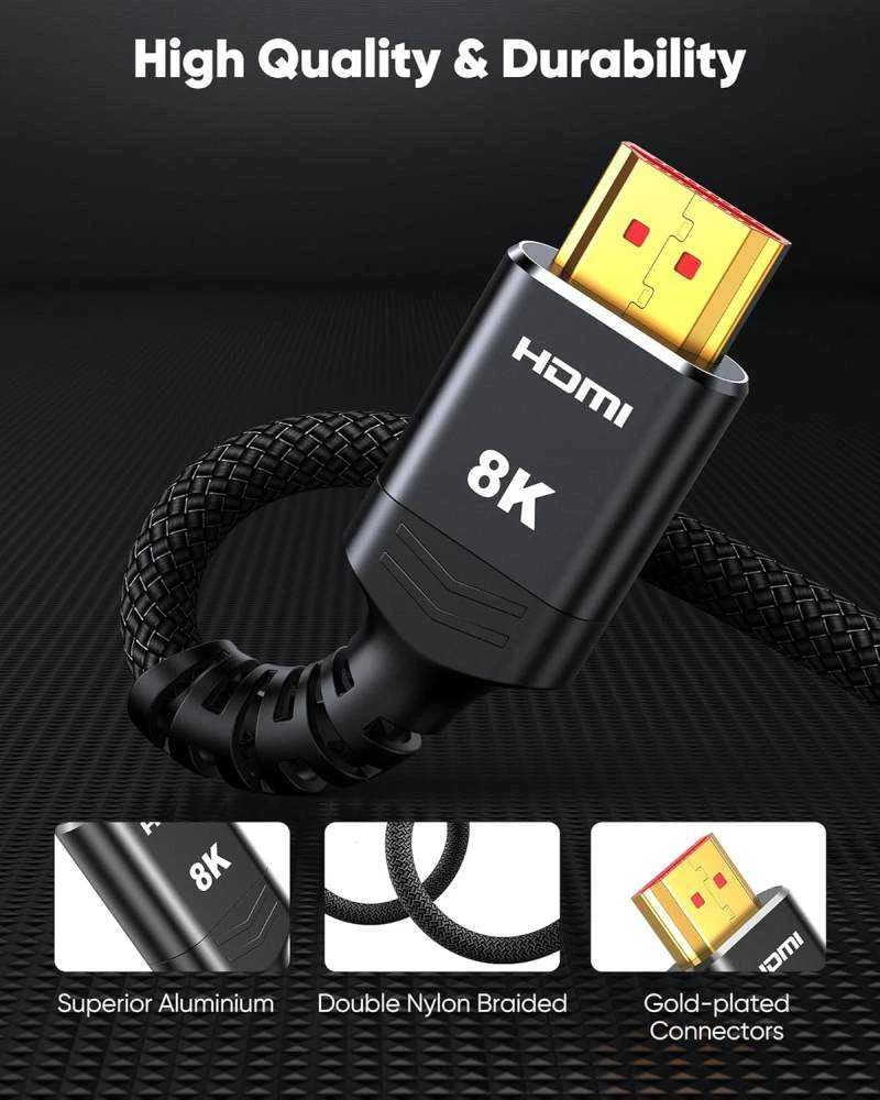 „PremiumCord ULTRA HDMI 2.1 High Speed + Ethernet“ kabelis, 8K@60Hz, paauksuotas, 3 m