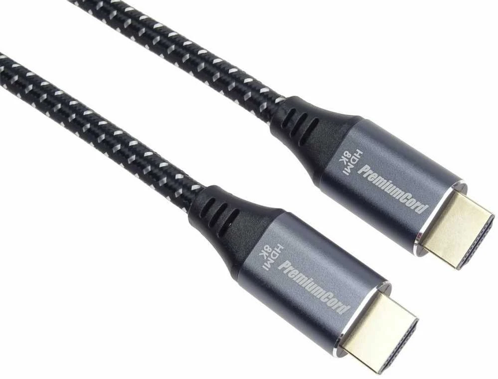 PREMIUMCORD Cable Ultra HDMI 2.1 High Speed + Ethernet kabelis 8K@60Hz, paauksuotos jungtys, 10m
