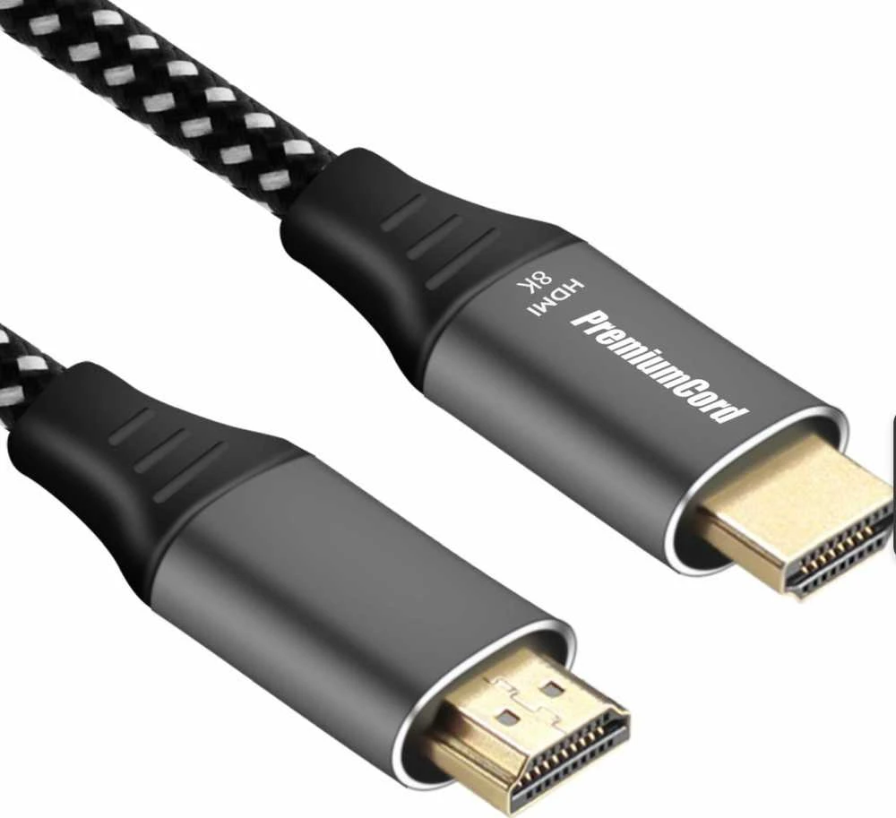 HDMI 2.1 kabelis su metalinėmis jungtimis