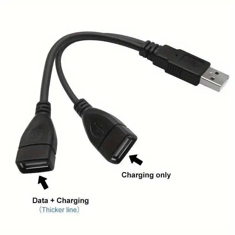 PREMIUMCORD USB 2.0 įkrovimo laidas, 15 cm, juodas