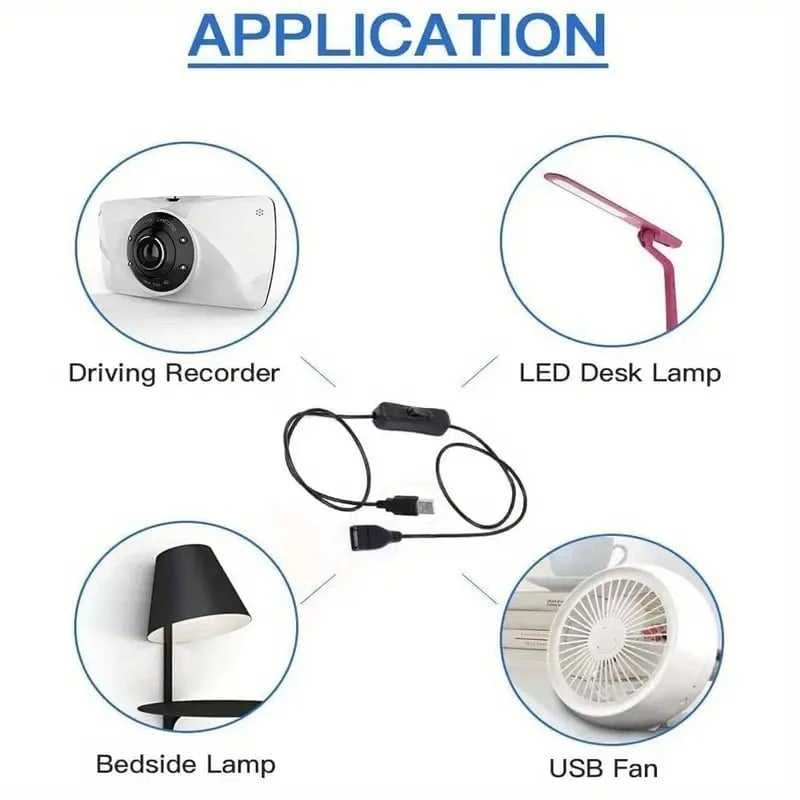 PREMIUMCORD USB 2.0 prailginimo laidas su įjungimo/išjungimo jungikliu, 1 m, juodas