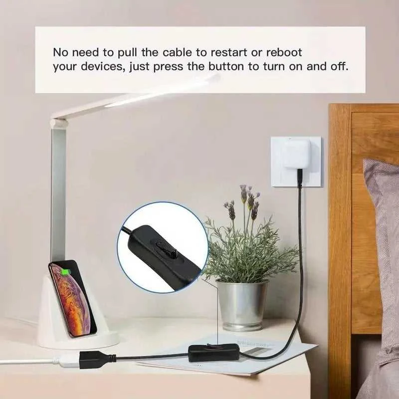 PREMIUMCORD USB 2.0 prailginimo laidas su įjungimo/išjungimo jungikliu, 1 m, juodas