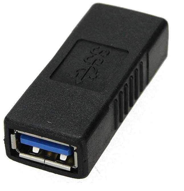Juodas USB 3.0 A-A jungties adapteris
