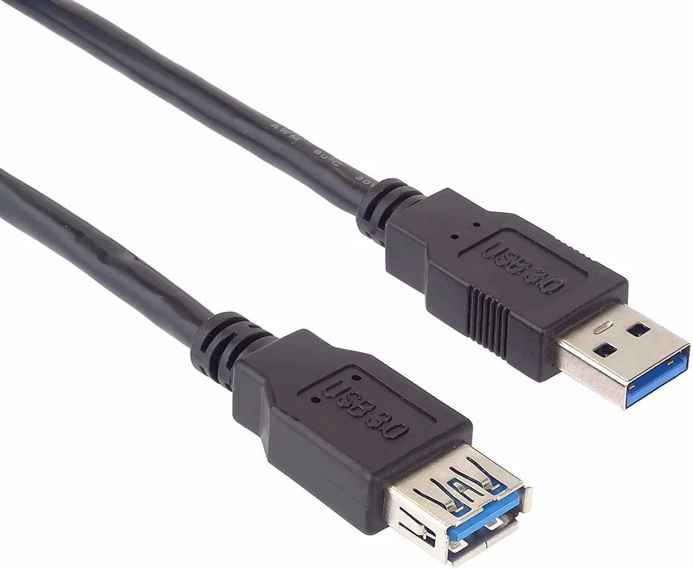 Kabelis USB PremiumCord USB-A - USB-A 0.5 m Juodas (ku3paa05bk)