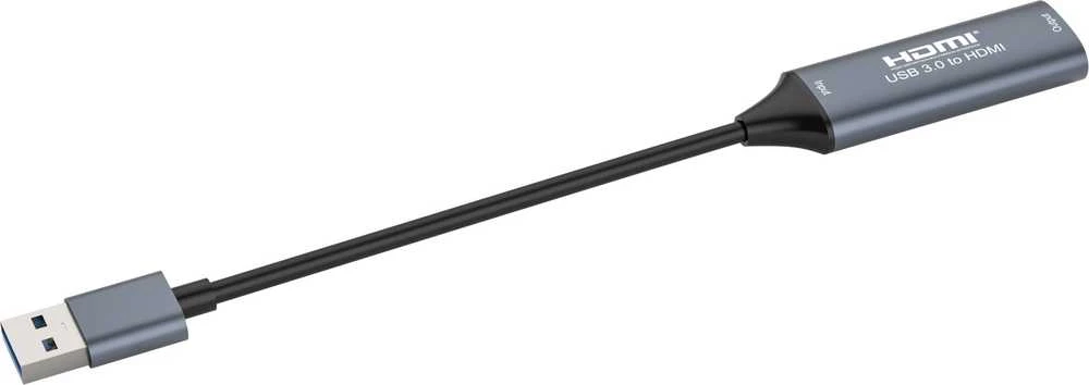 USB 3.0 į HDMI adapteris, pilkas korpusas