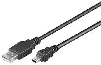 Kabelis USB PremiumCord USB-A - miniUSB 2 m Juodas (ku2m2a)