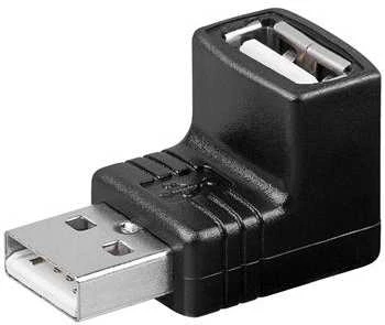 USB-A kampinis adapteris 90 laipsnių
