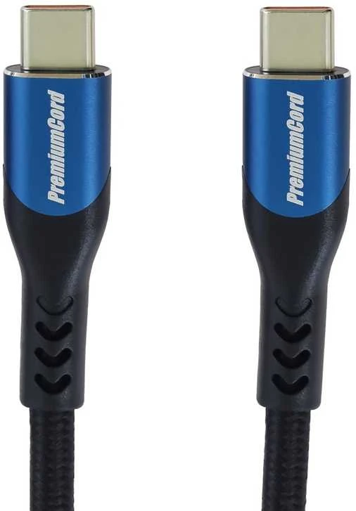 „PremiumCord“ USB-C laidas (USB 3.2 GEN 2x2, 5A, 100 W, 20 Gbit/s) 3 m, medvilninė pynė