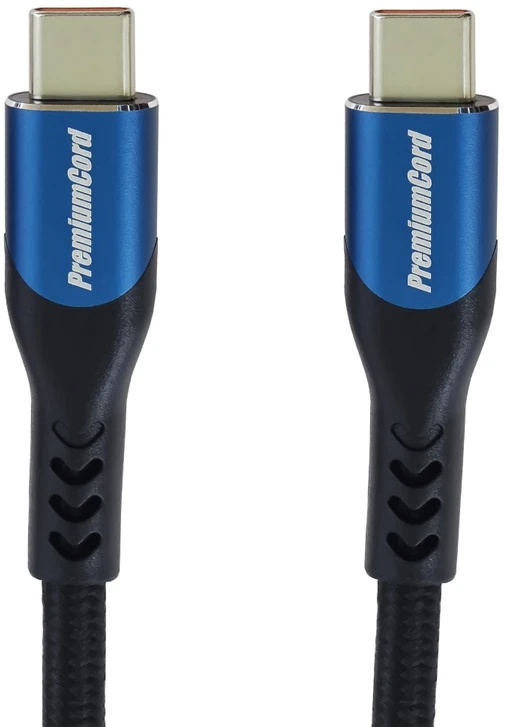 „PremiumCord“ USB kabelis „PremiumCord“ USB-C kabelis (USB 3.2 GEN 2x2, 5A, 100W, 20Gbit/s) 1 m, medvilninis pintas