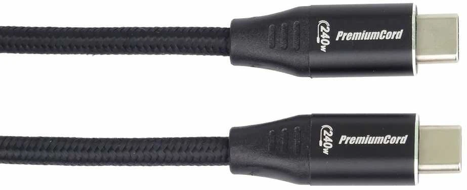 Kabelis USB PremiumCord USB-C - USB-C 0.5 m Juodas (ku31cv05)