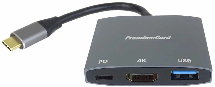 PremiumCord USB-C daugiafunkcis adapteris
