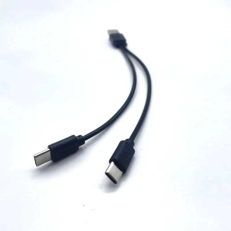 PREMIUMCORD USB 2.0 įkrovimo laidas, 2xUSB-C į USB, 15 cm, juodas