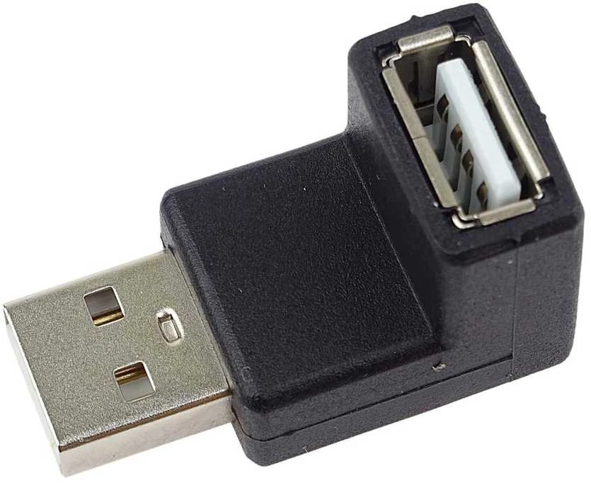 „PremiumCord“ USB reduktorius A-A, kištukas/lizdas 90°